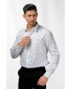 Tissufin White With Light Green Floral Printed Pure Cotton Shirt